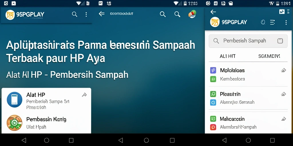Antarmuka sederhana dan efektif dari aplikasi Pembersih Sampah 95PGPLAY.
