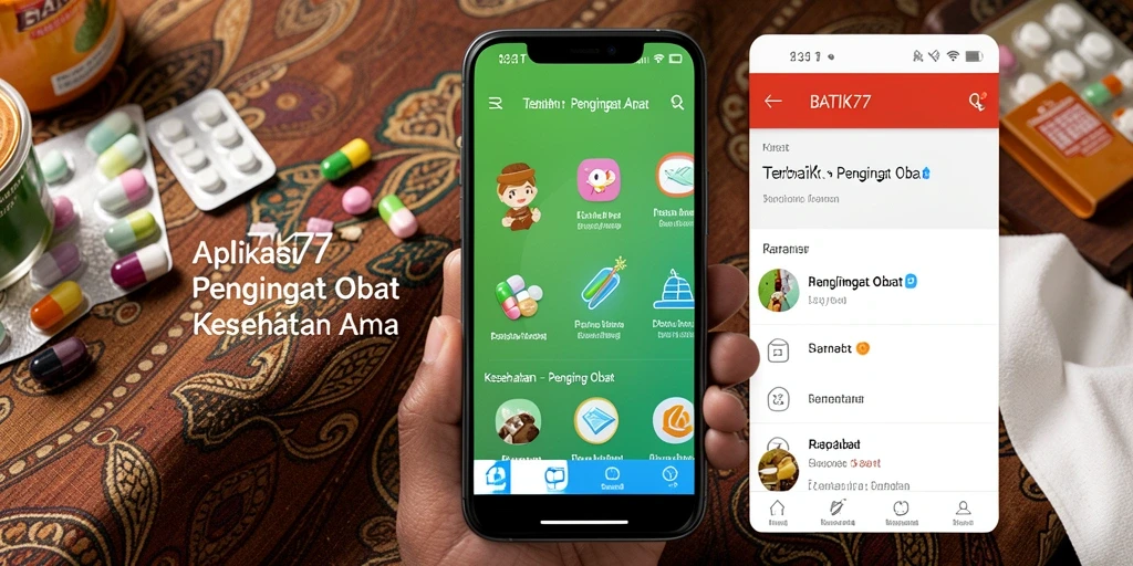 Antarmuka intuitif BATIK77 untuk pengingat obat.