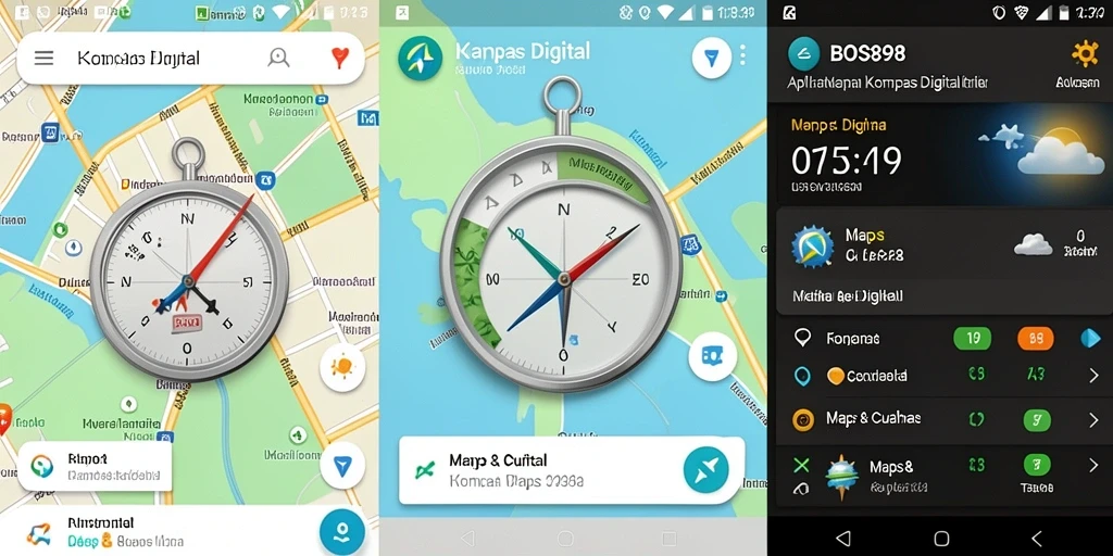 Tampilan antarmuka aplikasi Kompas Digital yang praktis dan mudah dipahami.
