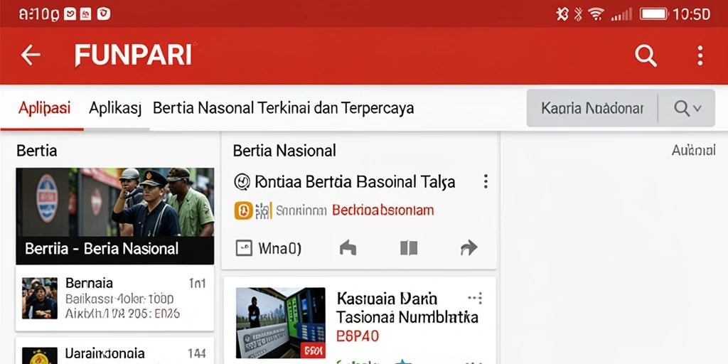 Tampilan antarmuka aplikasi FUNPARI yang menarik dan informatif.