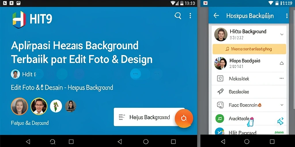 Antarmuka mudah dari aplikasi HIT9 yang menampilkan fungsi Hapus Background.