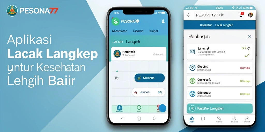 Screenshot utama PESONA77 menunjukkan antarmuka pelacakan langkah yang user-friendly.