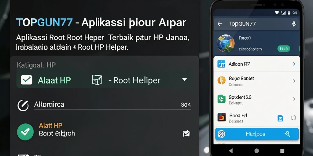 Tampilan antarmuka TOPGUN77 yang sederhana dan intuitif.
