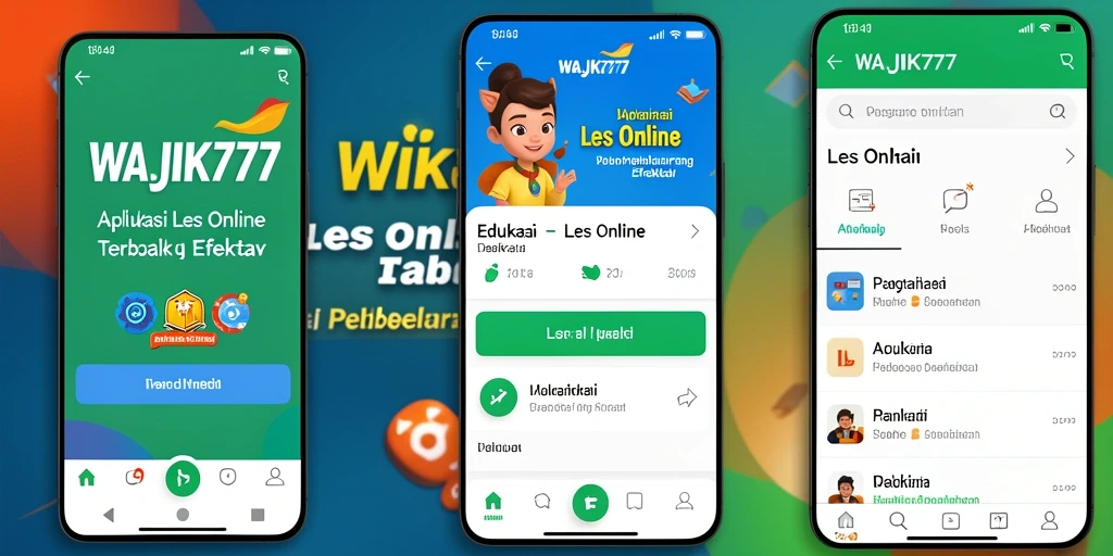 Antarmuka intuitif WAJIK777 yang mendukung pembelajaran online.